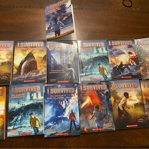 13 Books Scholastic I Survived Series with Vibrant Covers